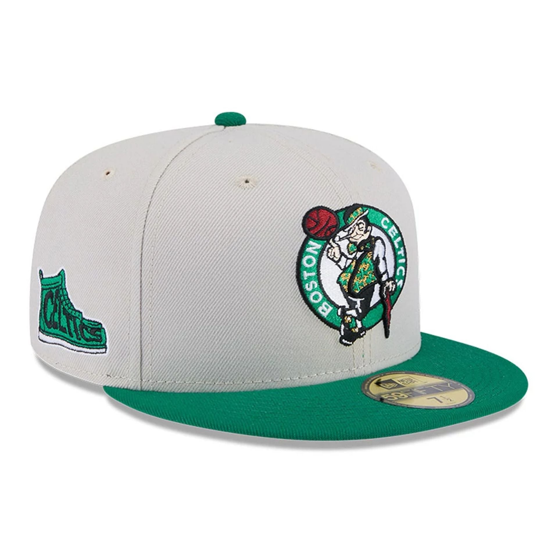 This is a Boston Celtics NBA All Star Game 2025 Fan Pack Cream 59FIFTY Fitted Cap 1