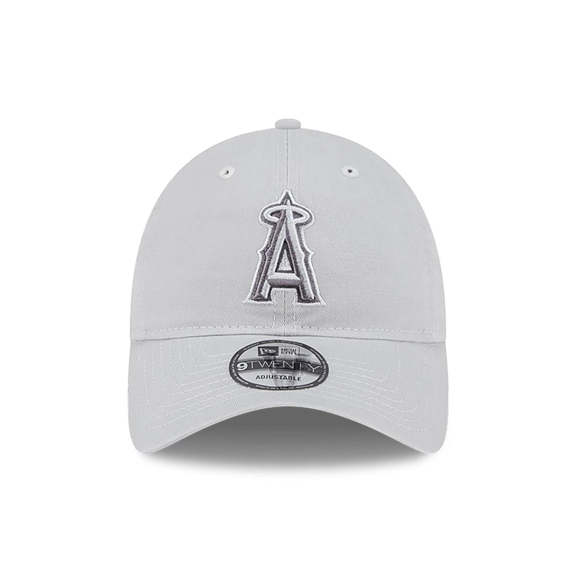 This is a LA Angels Spring Training Fan Pack 2025 Light Grey 9TWENTY Adjustable Cap 2