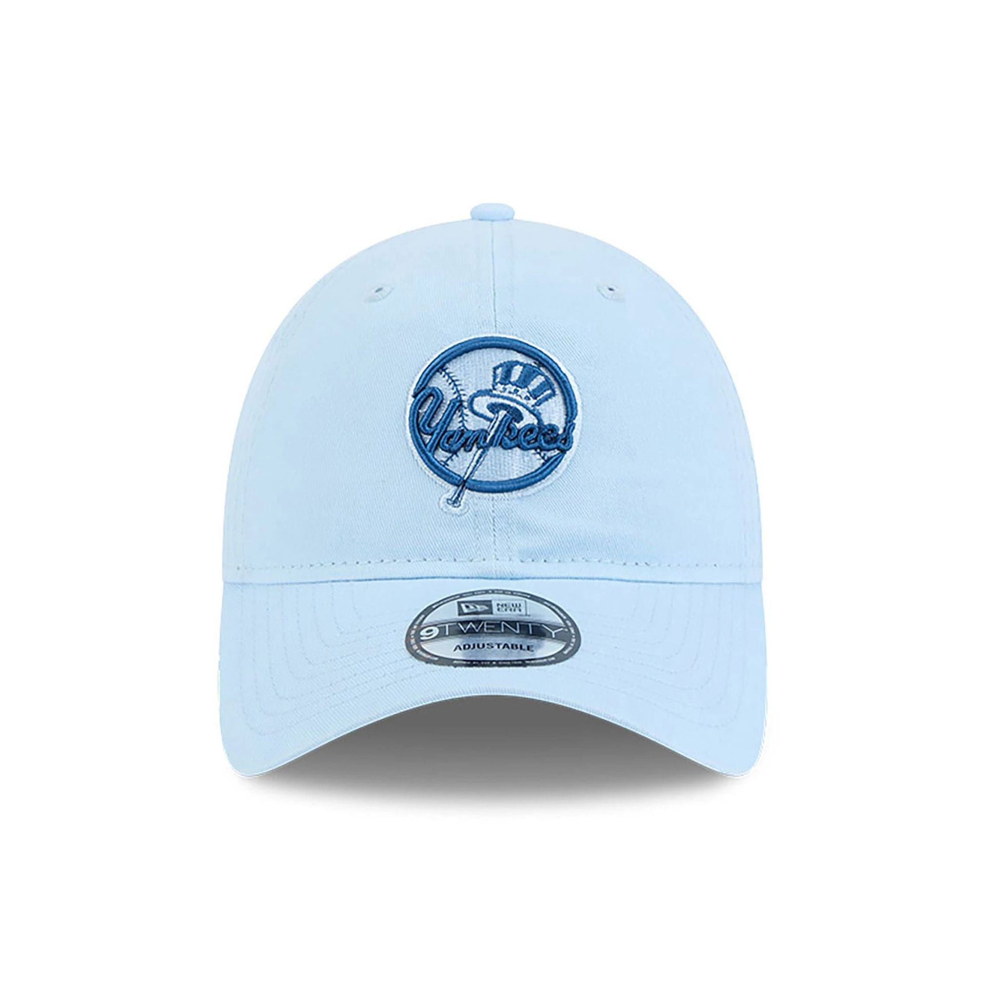 This is a New York Yankees Spring Training Fan Pack 2025 Pastel Blue 9TWENTY Adjustable Cap 2