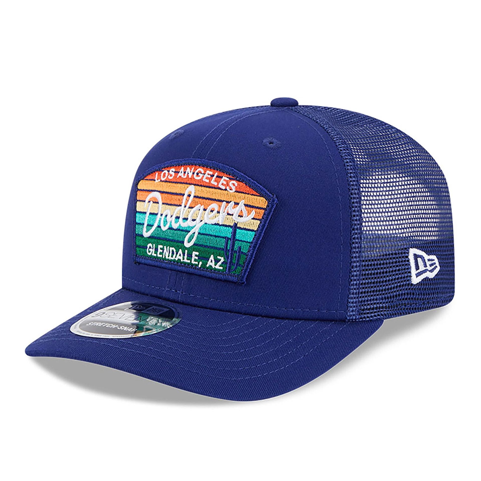 This is a LA Dodgers Spring Training Fan Pack 2025 Dark Blue 9SEVENTY Stretch Snap Adjustable Cap 1