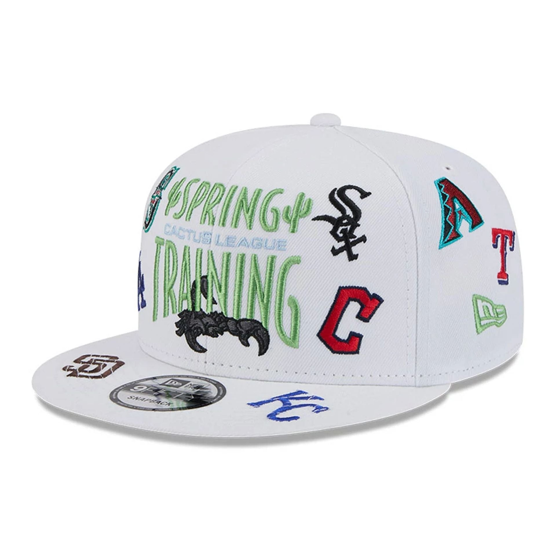 This is a Cactus League Spring Training Fan Pack 2025 White 9FIFTY Snapback Cap 1