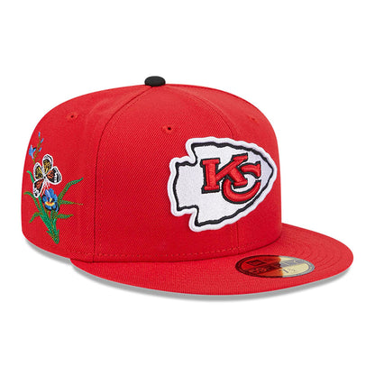 This is a Kansas City Chiefs FELT x NFL Red 59FIFTY Fitted Cap 4