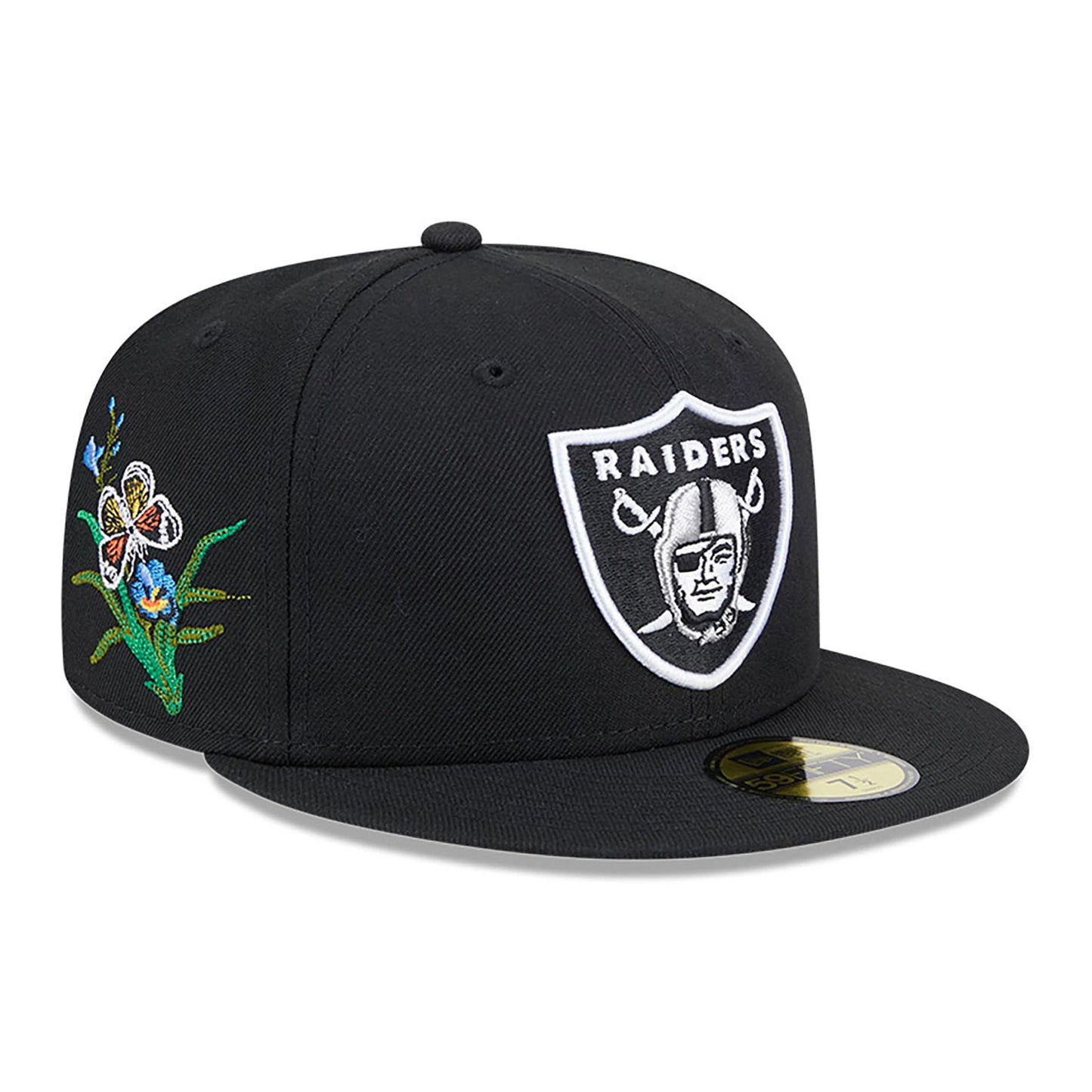 This is a Las Vegas Raiders FELT x NFL Black 59FIFTY Fitted Cap 4