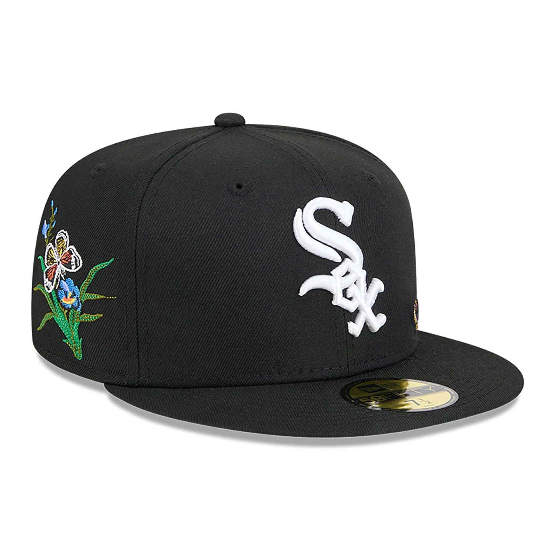 This is a Chicago White Sox Felt x MLB Black 59FIFTY Fitted Cap 4