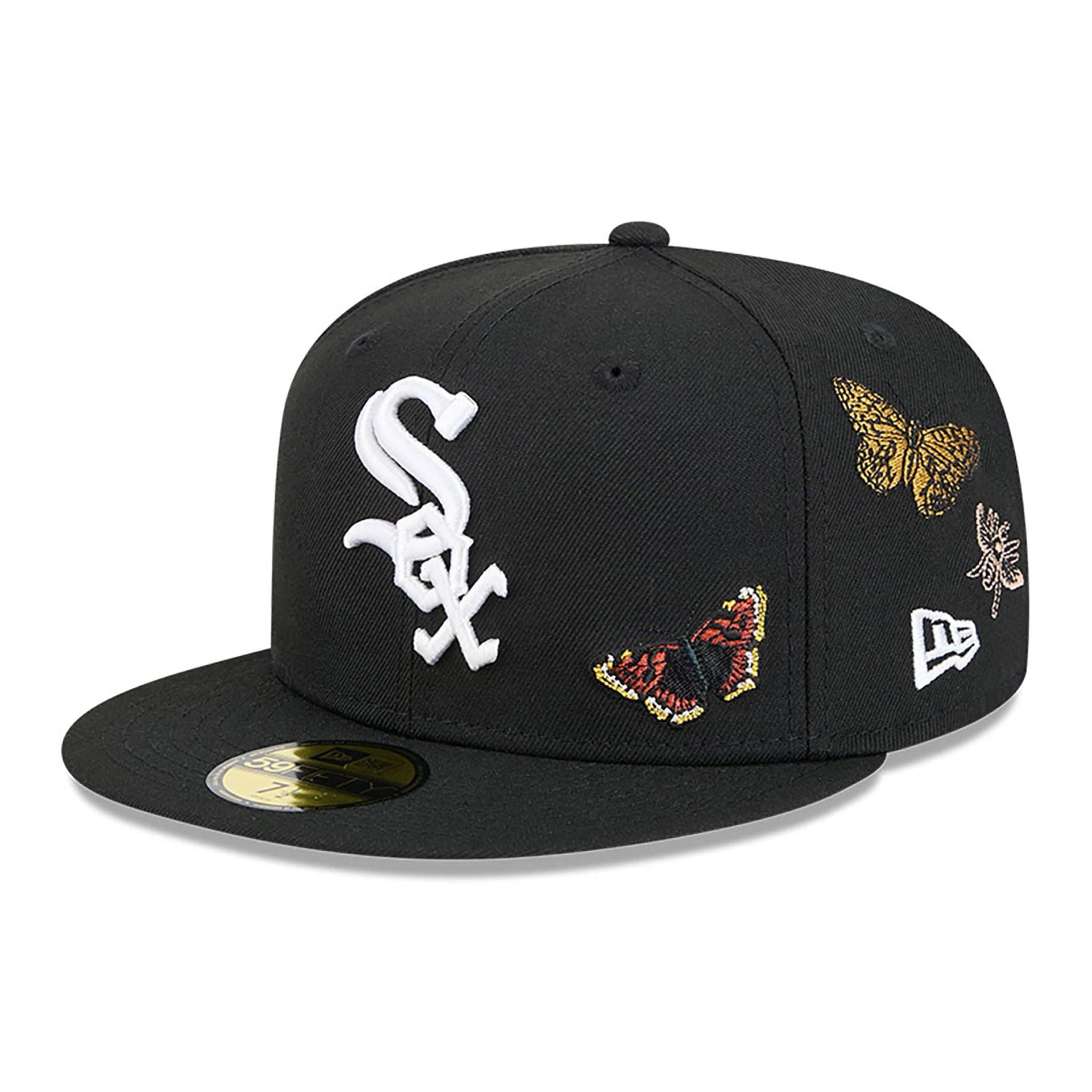 This is a Chicago White Sox Felt x MLB Black 59FIFTY Fitted Cap 1