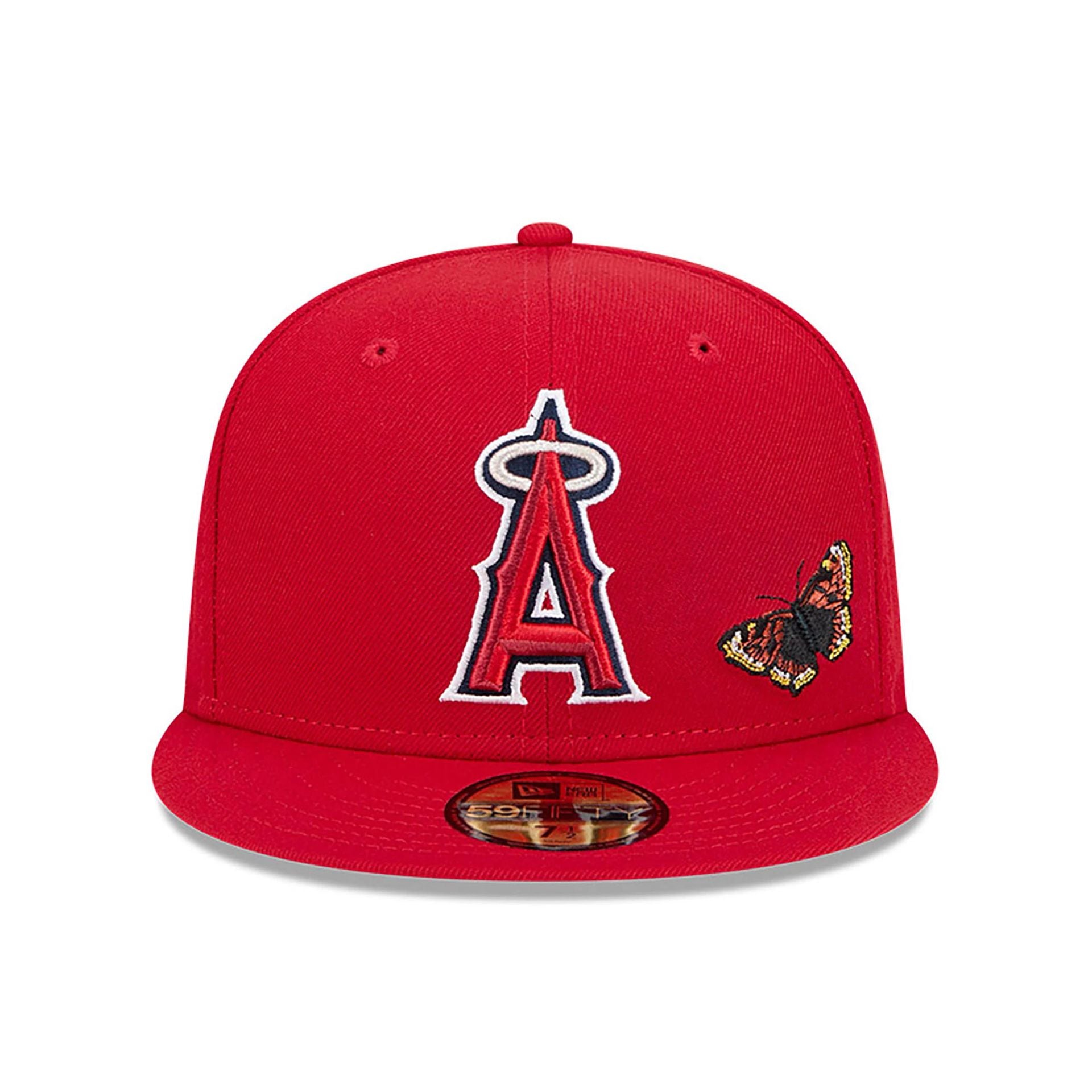 This is a LA Angels Felt x MLB Red 59FIFTY Fitted Cap 3