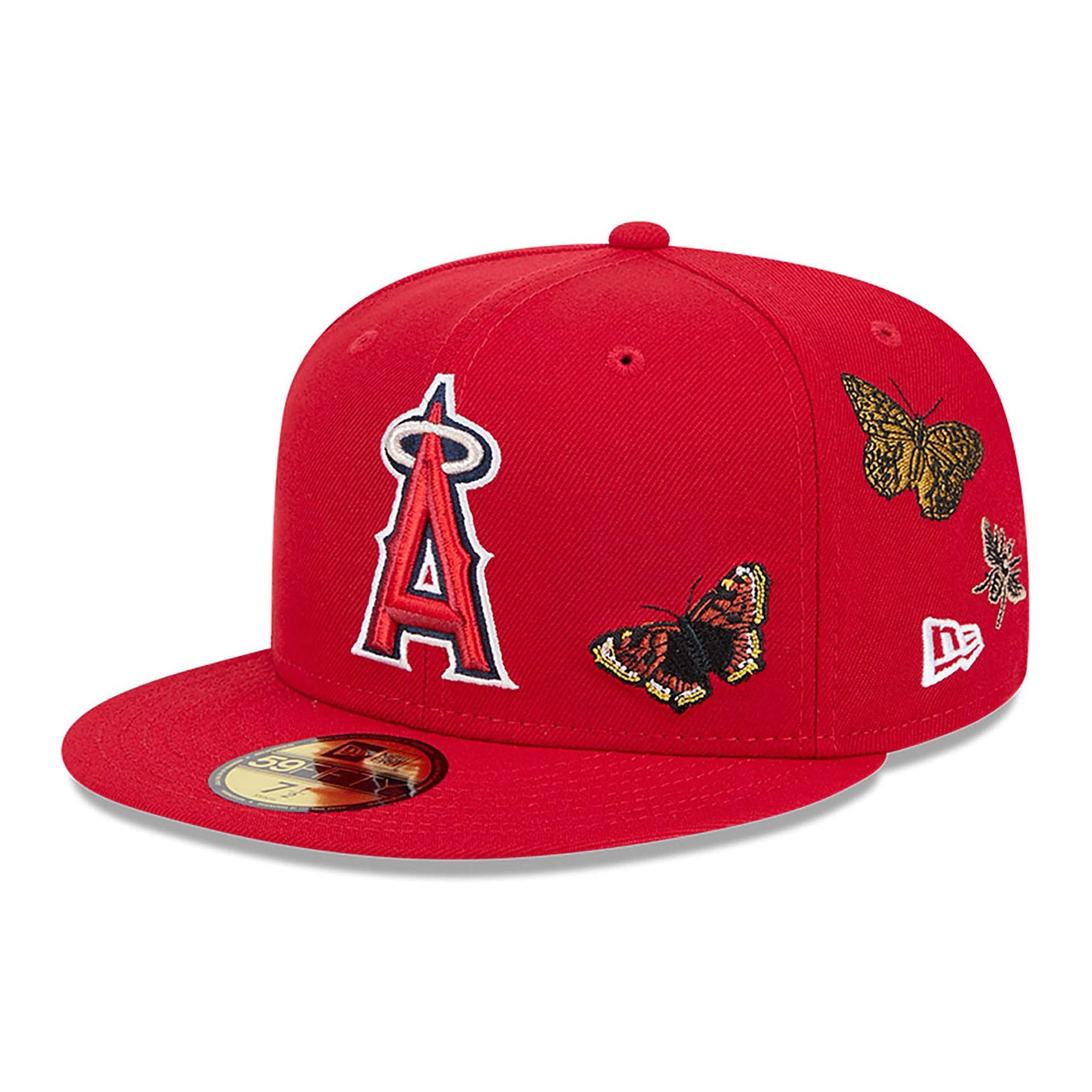 This is a LA Angels Felt x MLB Red 59FIFTY Fitted Cap 1