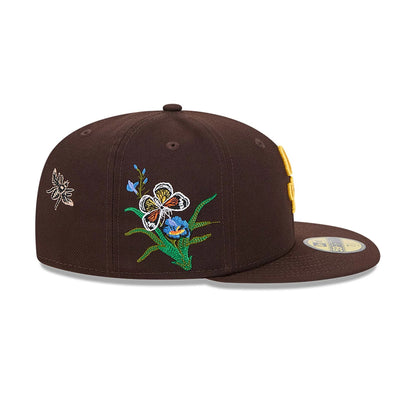 This is a San Diego Padres FELT x MLB Dark Brown 59FIFTY Fitted Cap 6