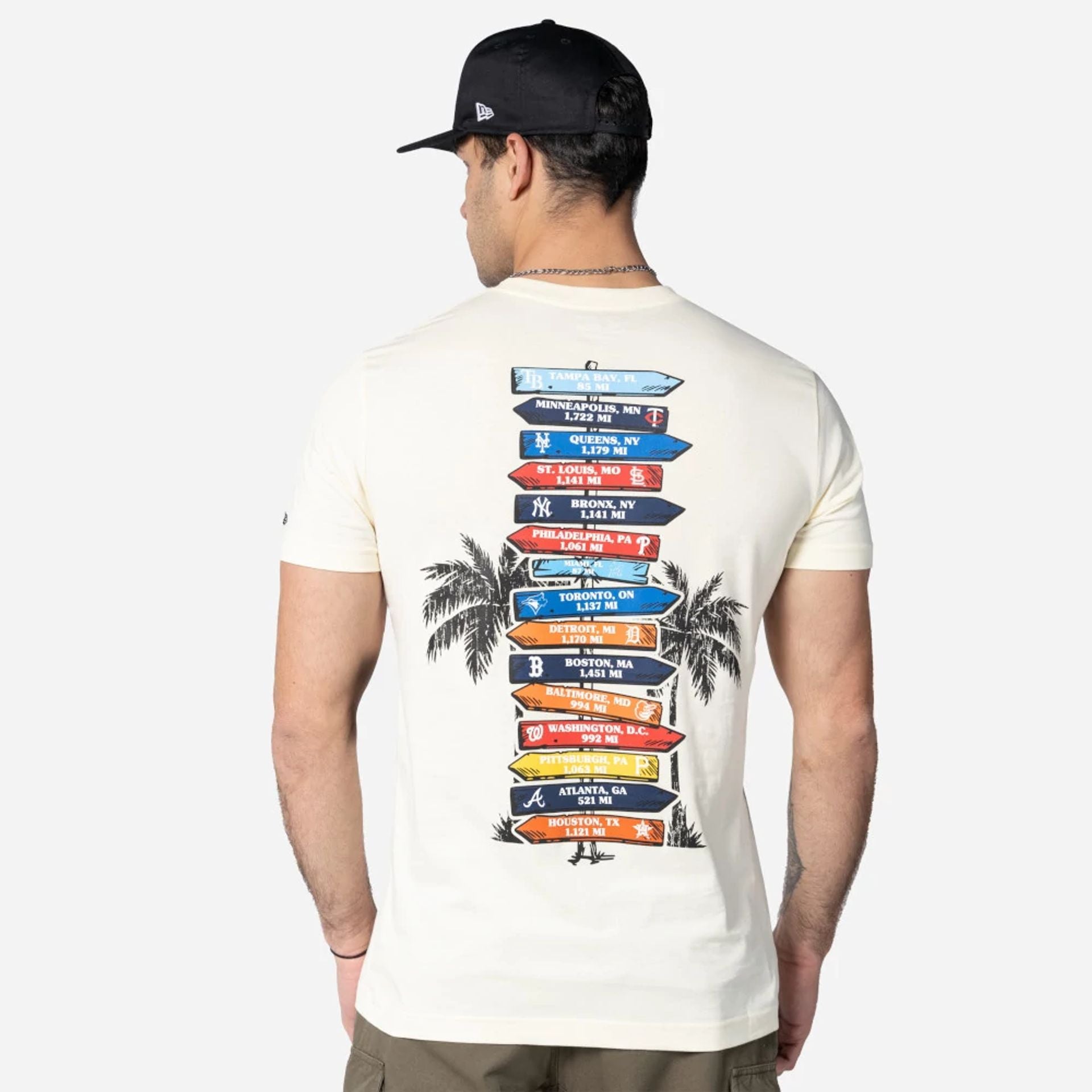 The Male model is wearing Grapefruit League Spring Training 2025 Cream T-Shirt 2