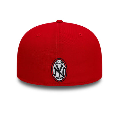 This is a AC Milan x New York Yankees Red 59FIFTY Fitted Cap 5