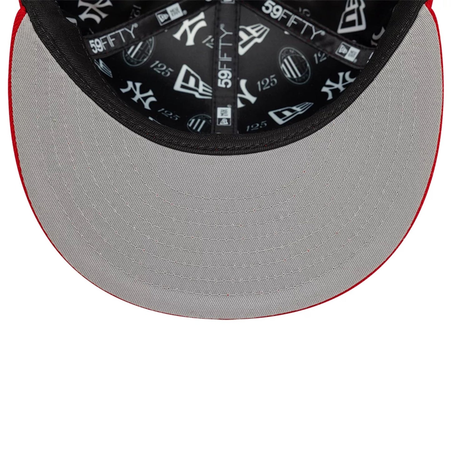 This is a AC Milan x New York Yankees Red 59FIFTY Fitted Cap 2