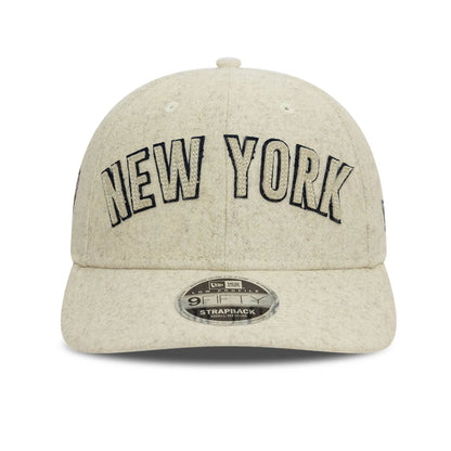 This is a AC Milan x New York Yankees Wordmark Stone Low Profile 9FIFTY Strapback Adjustable Cap 2