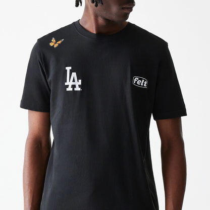 This is a LA Dodgers FELT x MLB Black T-Shirt  3