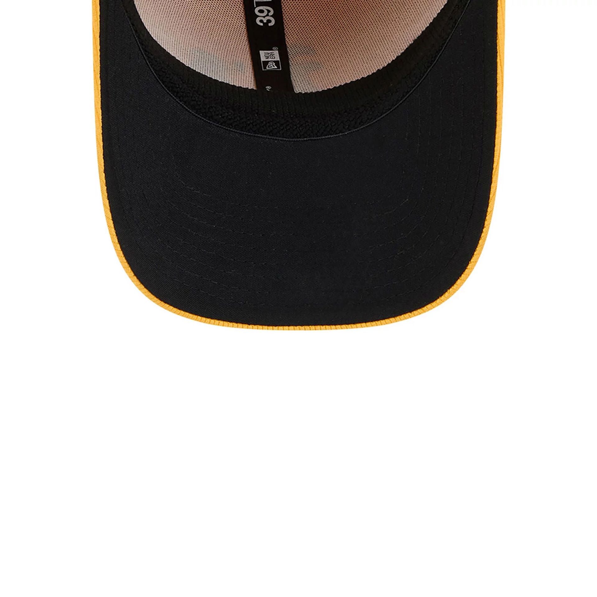 This is a Oakland Athletics Spring Training 2025 Yellow 39THIRTY Stretch Fit Cap 2