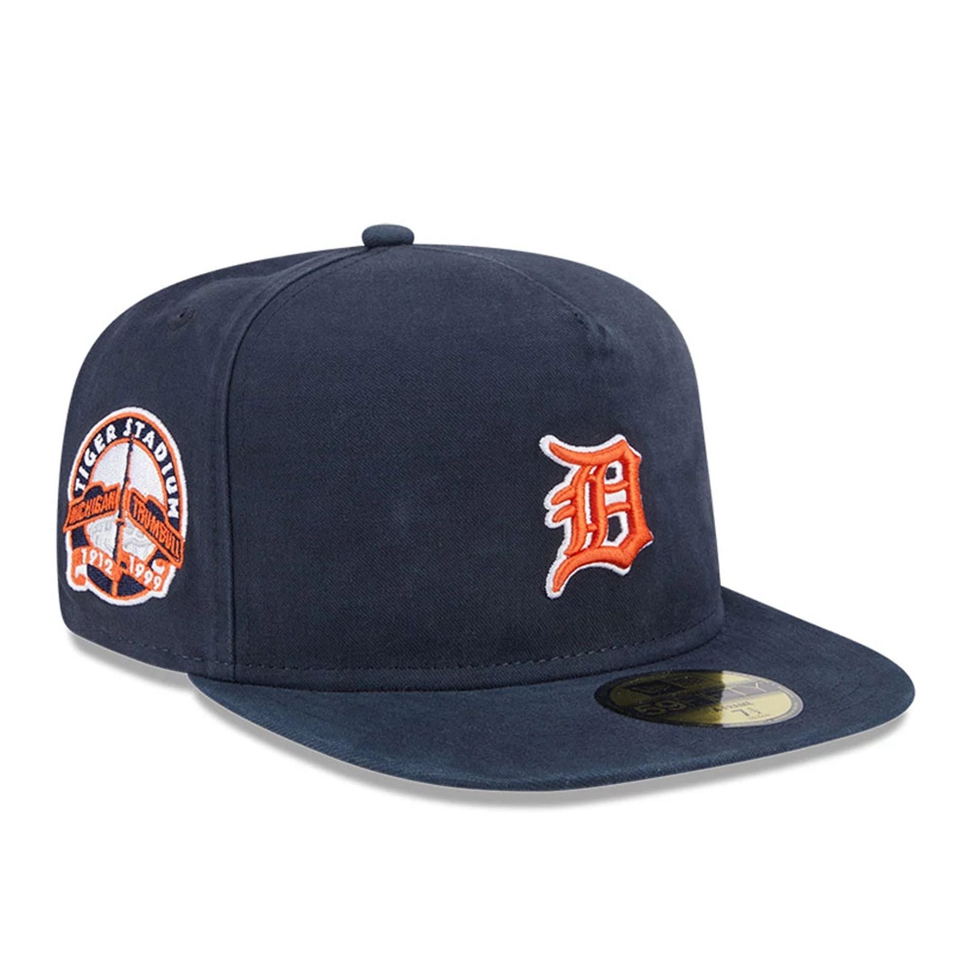 This is a Detroit Tigers Championship Side Flag Navy 59FIFTY A-Frame Fitted Cap 1