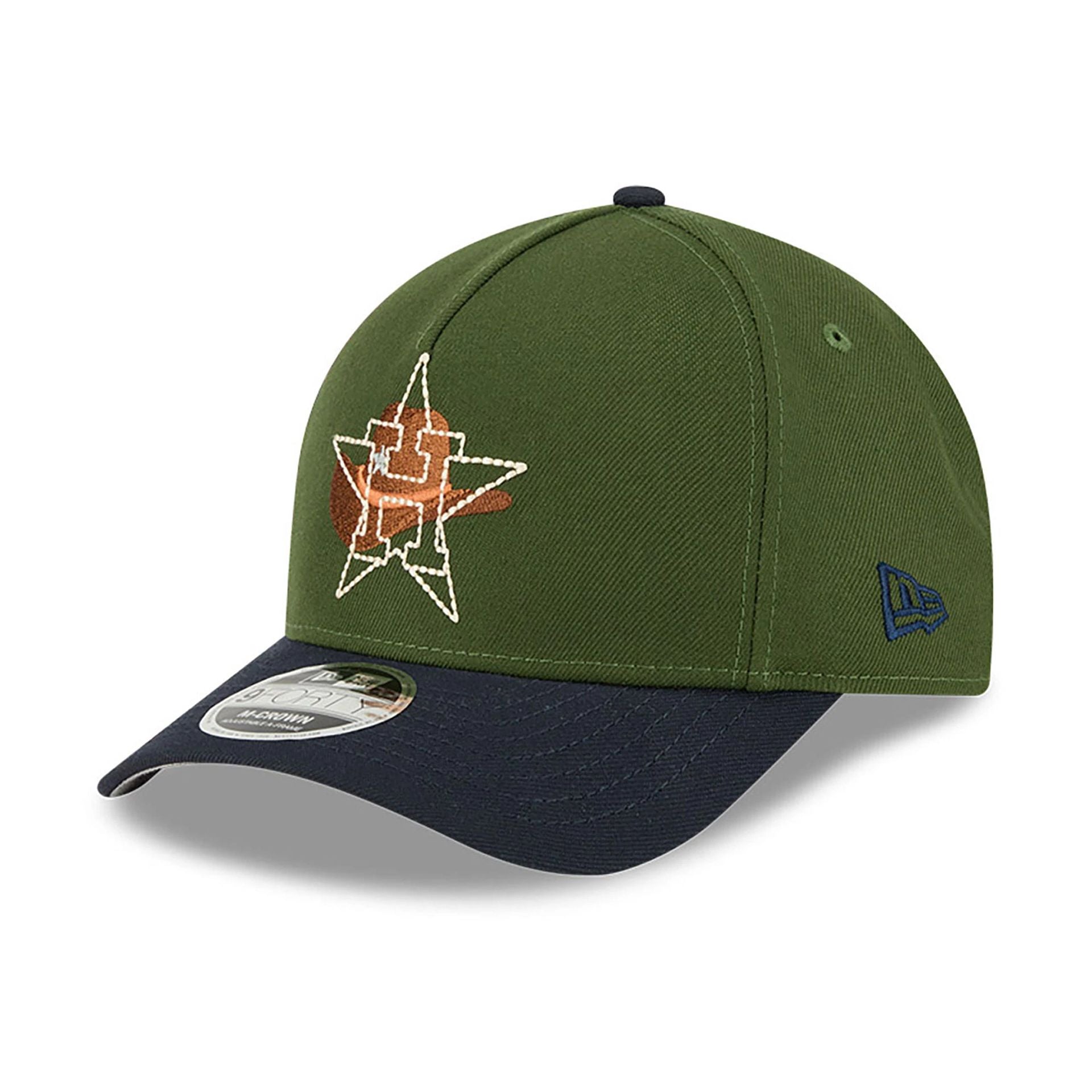 This is a Houston Astros City Feature Dark Green 9FORTY M-Crown A-Frame Adjustable Cap 1