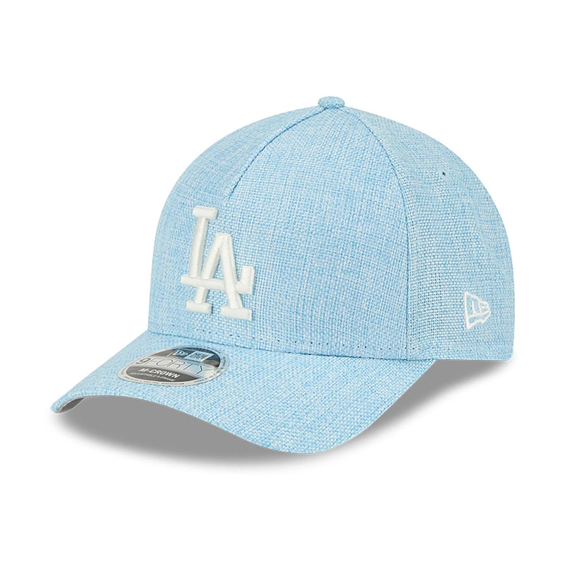 This is a LA Dodgers Cotton Weave Pastel Blue 9FORTY M-Crown A-Frame Adjustable Cap 1