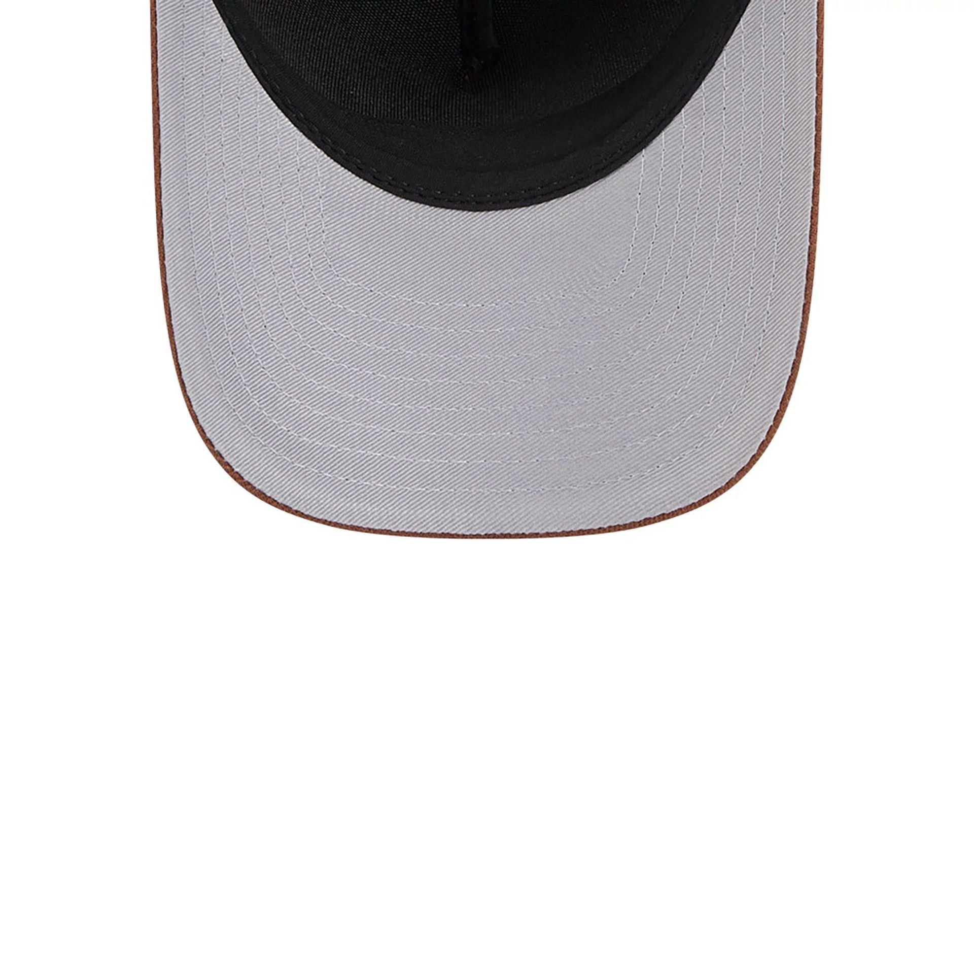 This is a Miami Heat New Era Motorsport Dark Brown 9FORTY M-Crown A-Frame Adjustable Cap 2