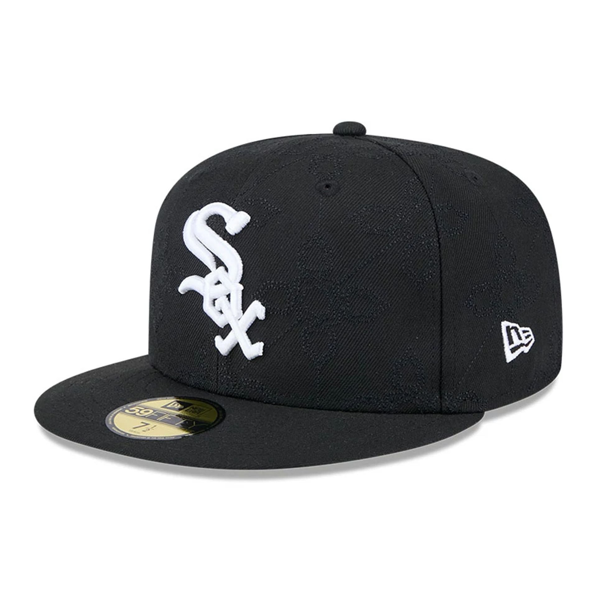 This is a Chicago White Sox OTC Pattern Black 59FIFTY Fitted Cap 1