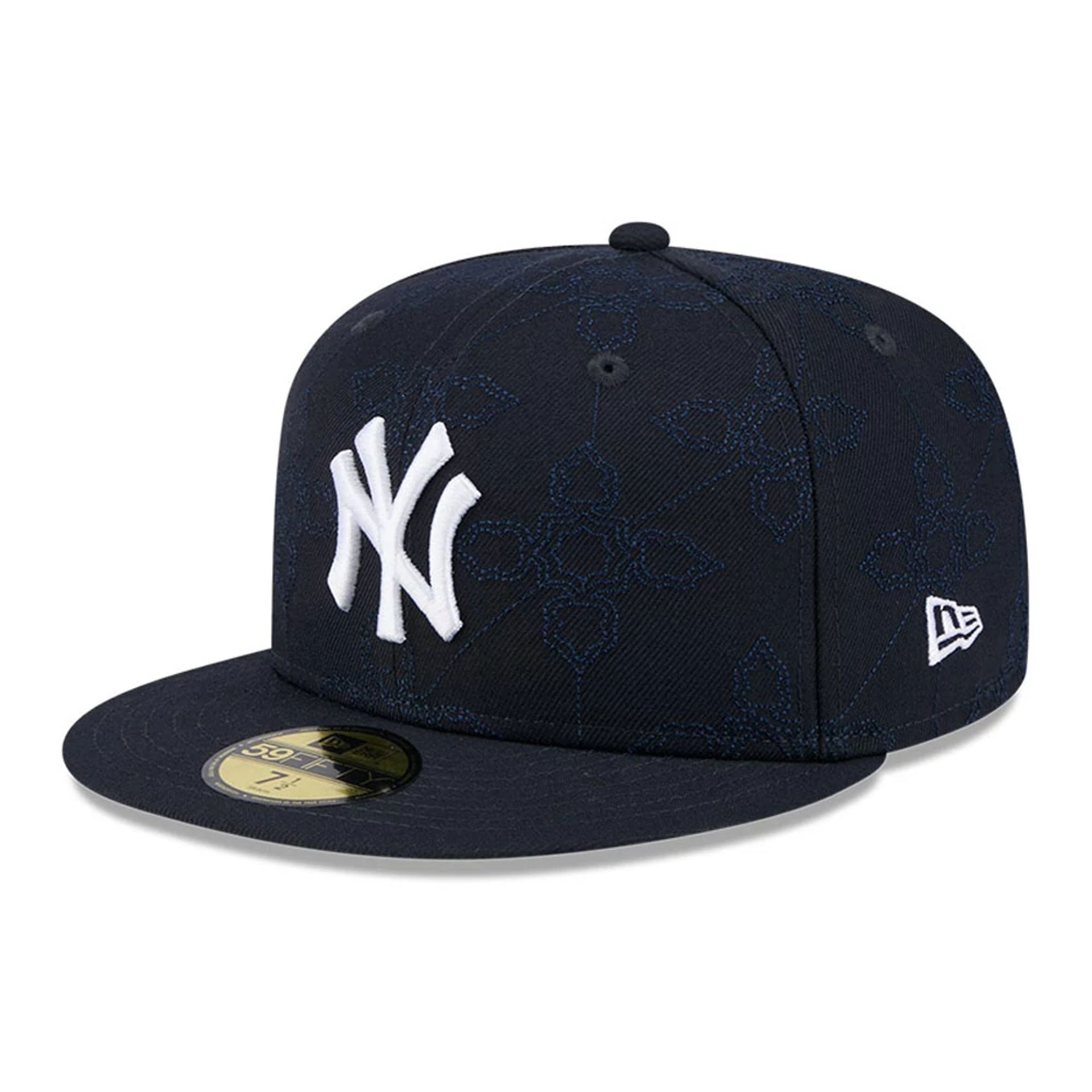 This is a New York Yankees OTC Pattern Navy 59FIFTY Fitted Cap 1