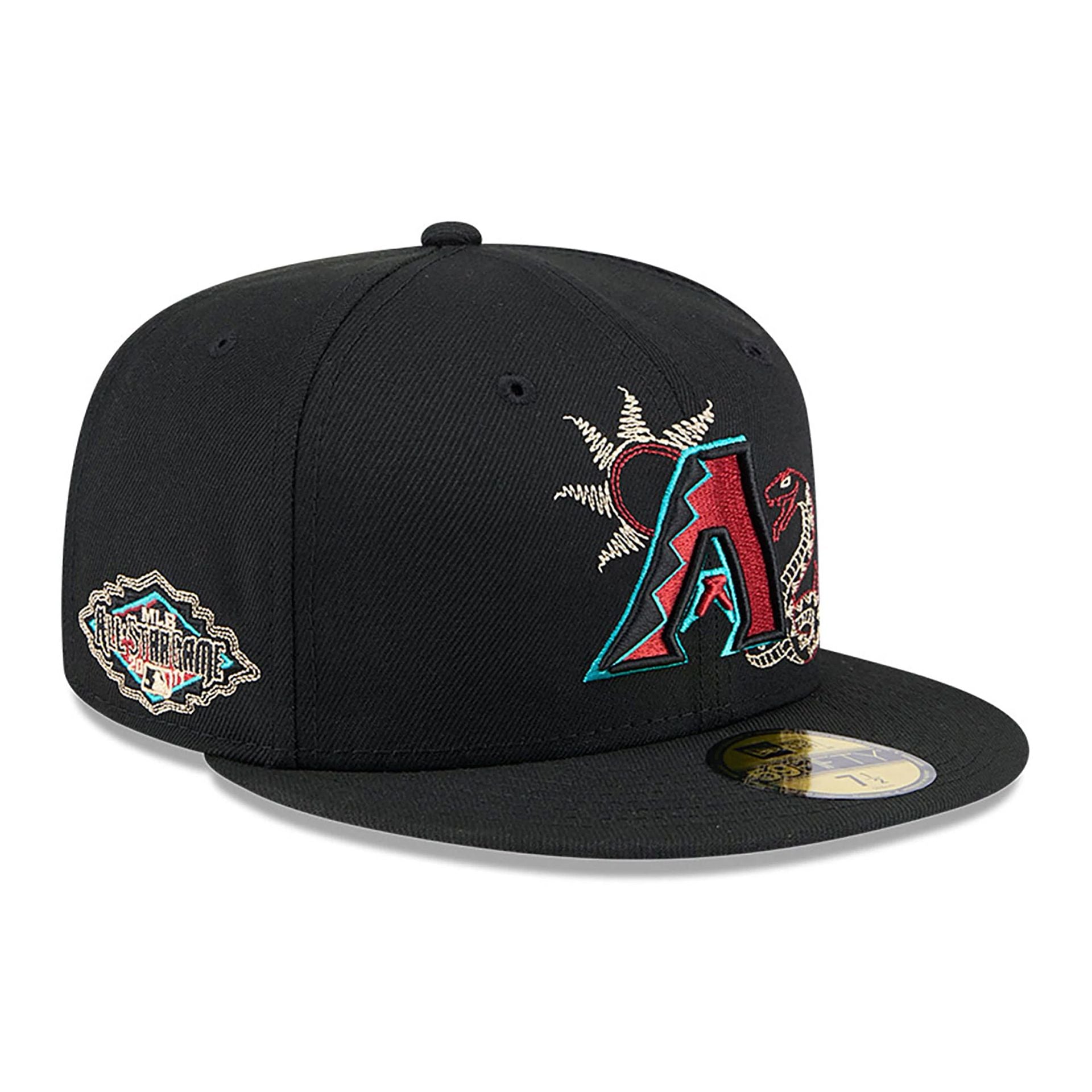 This is a Arizona Diamondbacks State Stitch Black 59FIFTY Fitted Cap 1