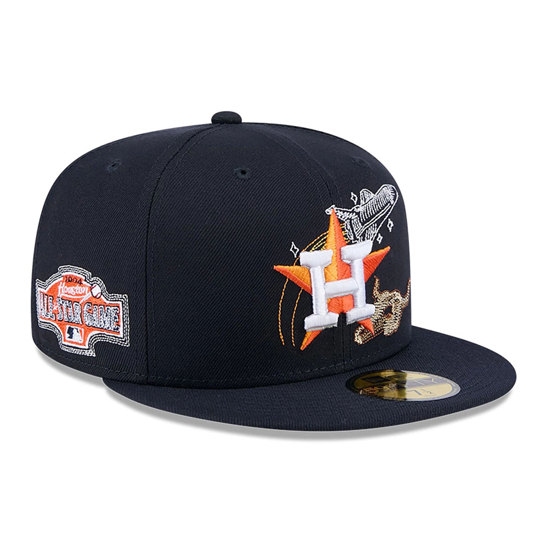 This is a Houston Astros State Stitch Navy 59FIFTY Fitted Cap 1