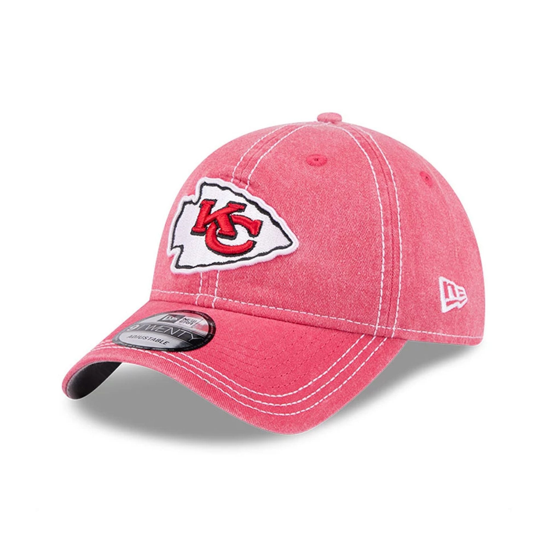 This is a Kansas City Chiefs Washed Contrast Red 9TWENTY Adjustable Cap 1