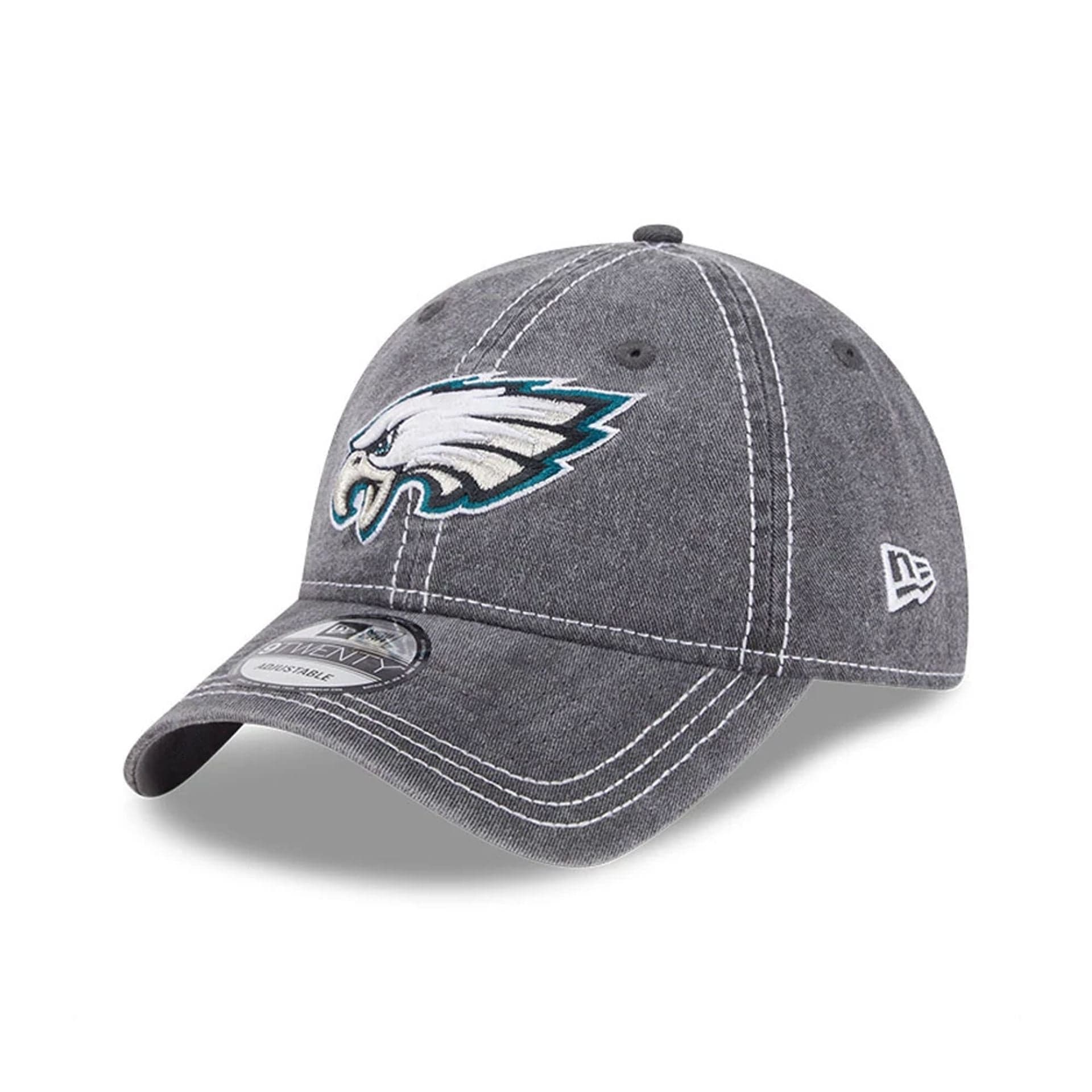 This is a Philadelphia Eagles Washed Contrast Black 9TWENTY Adjustable Cap 1