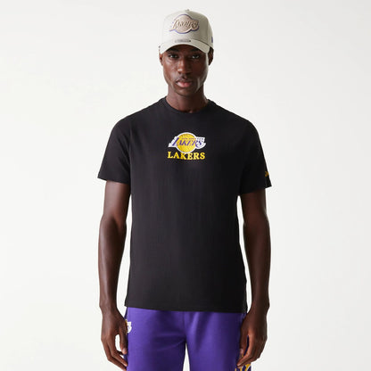 The Male model is wearing LA Lakers NBA Black T-Shirt 1