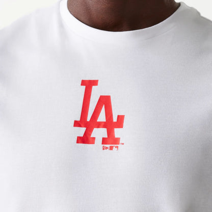 The Male model is wearing LA Dodgers MLB White T-Shirt 5