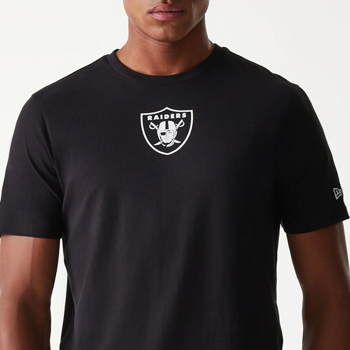 The Male model is wearing Las Vegas Raiders NFL Black T-Shirt 3