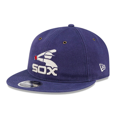 This is a Chicago White Sox Cotton Canvas Purple Retro Crown 9FIFTY Snapback Cap 1