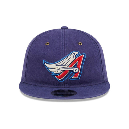 This is a LA Angels Cotton Canvas Dark Blue Retro Crown 9FIFTY Strapback Adjustable Cap 3