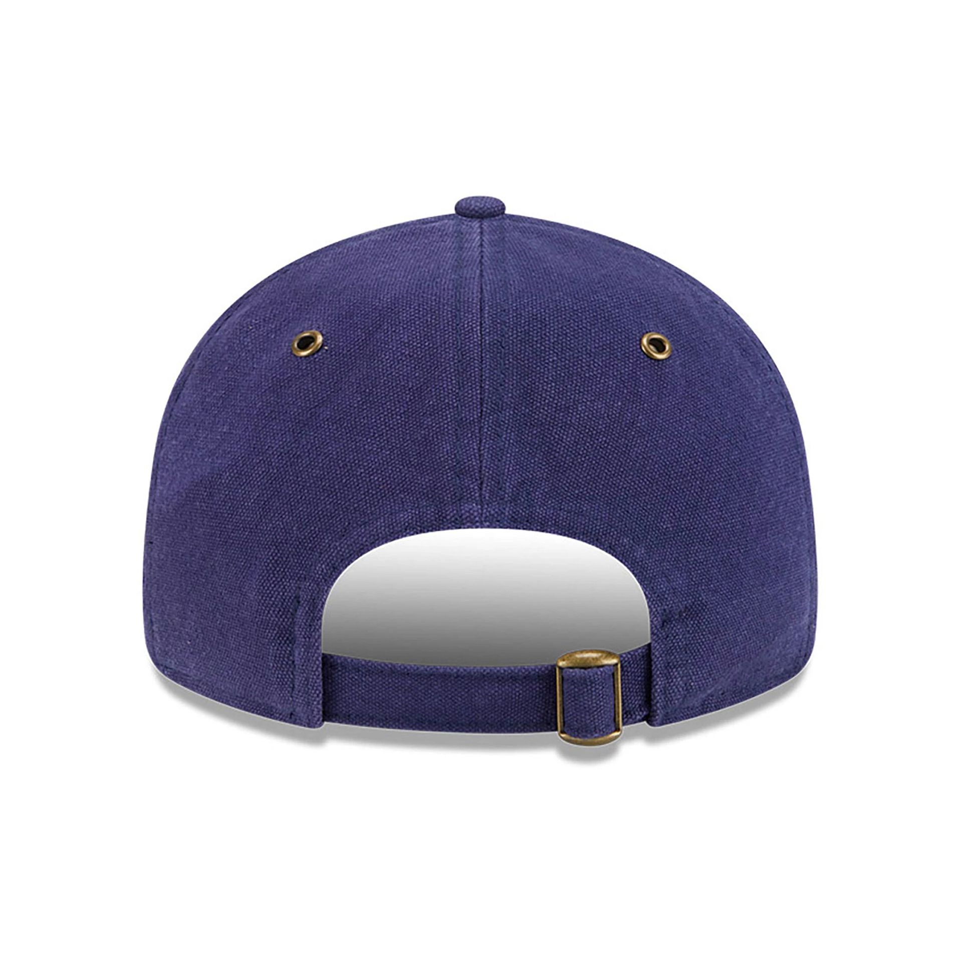 This is a LA Angels Cotton Canvas Dark Blue Retro Crown 9FIFTY Strapback Adjustable Cap 5