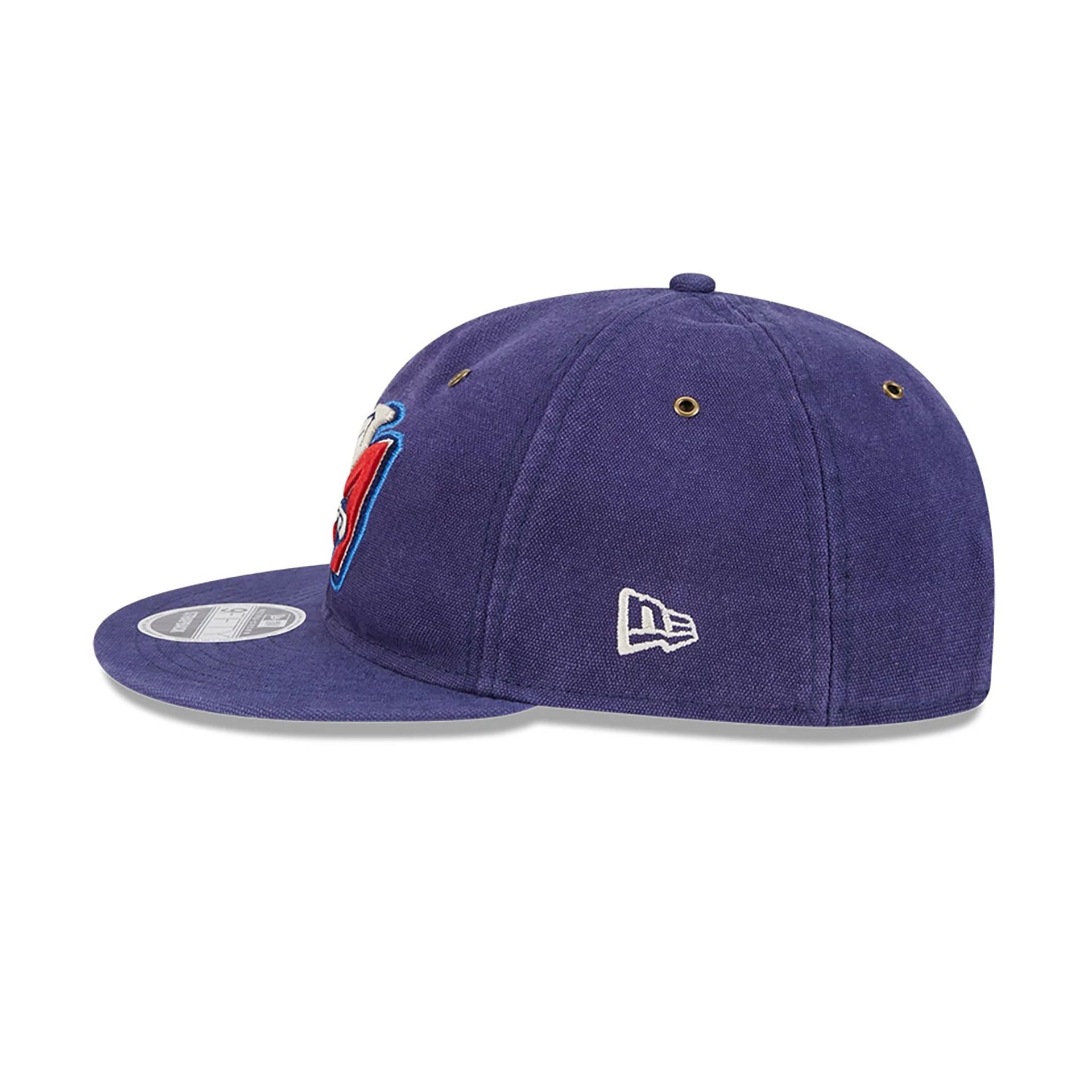 This is a LA Angels Cotton Canvas Dark Blue Retro Crown 9FIFTY Strapback Adjustable Cap 7