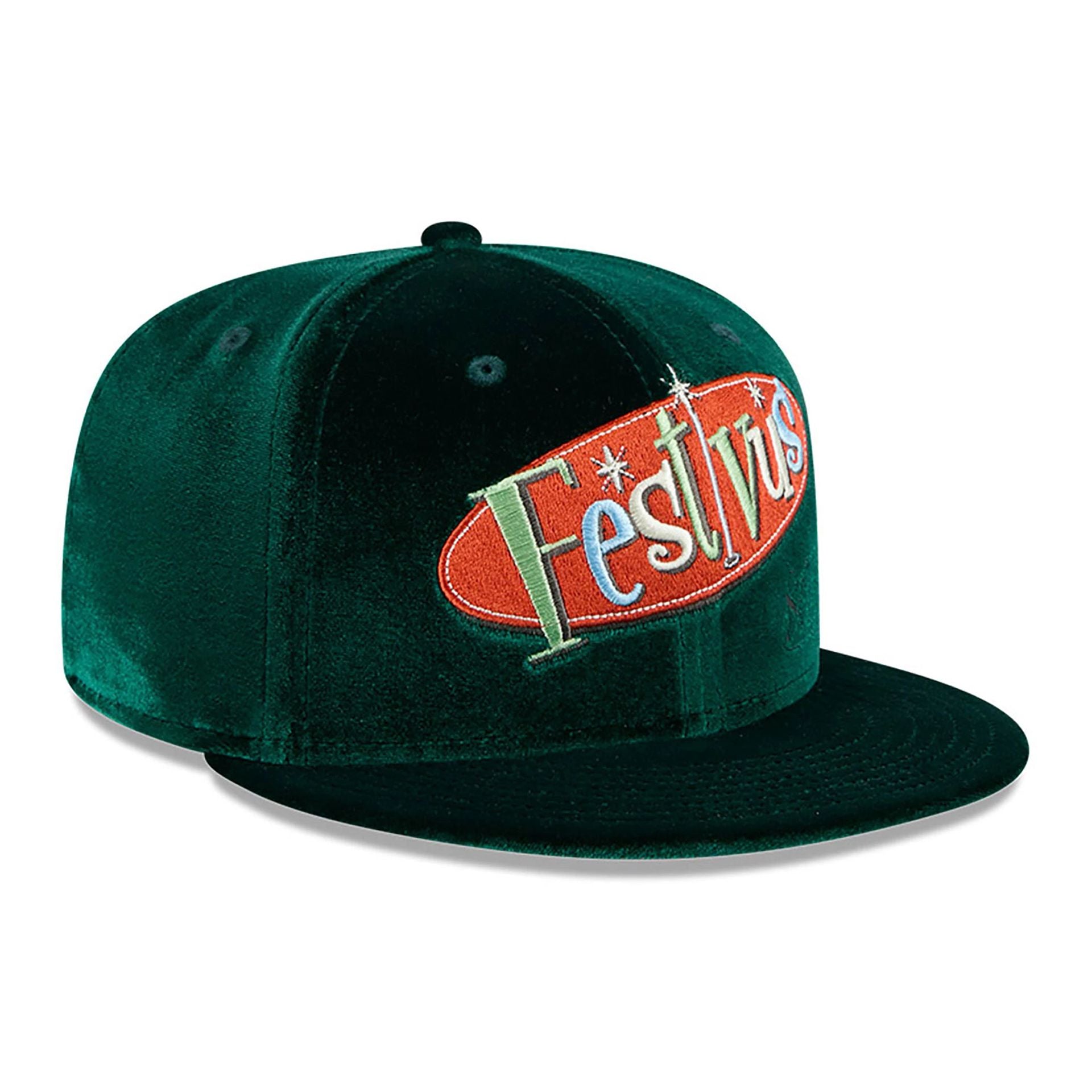 This is a Seinfeld Festivus Dark Green 59FIFTY Fitted Cap 4