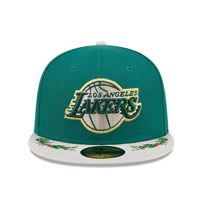 This is a LA Lakers Novelty Holly Green 59FIFTY Fitted Cap 3