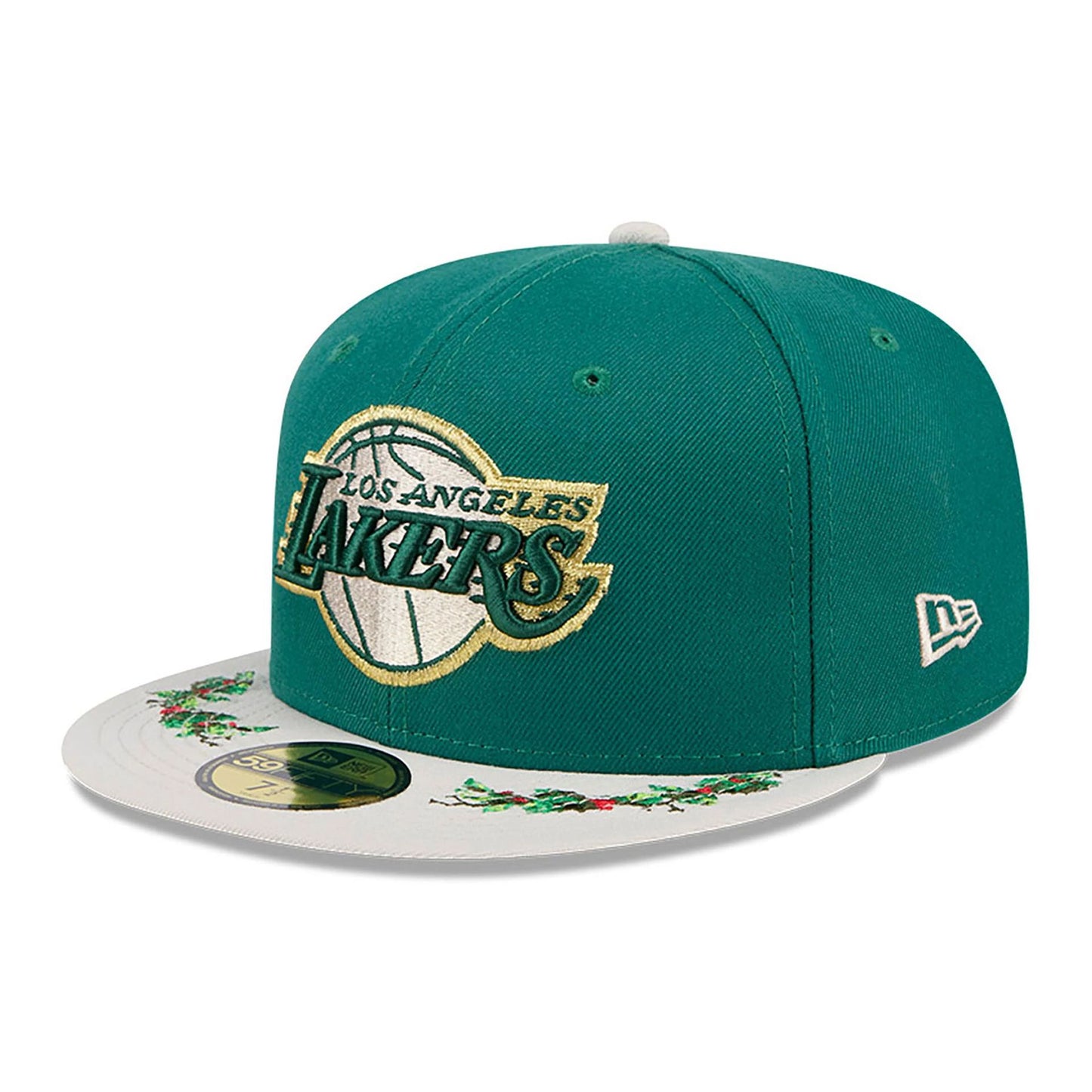 This is a LA Lakers Novelty Holly Green 59FIFTY Fitted Cap 4