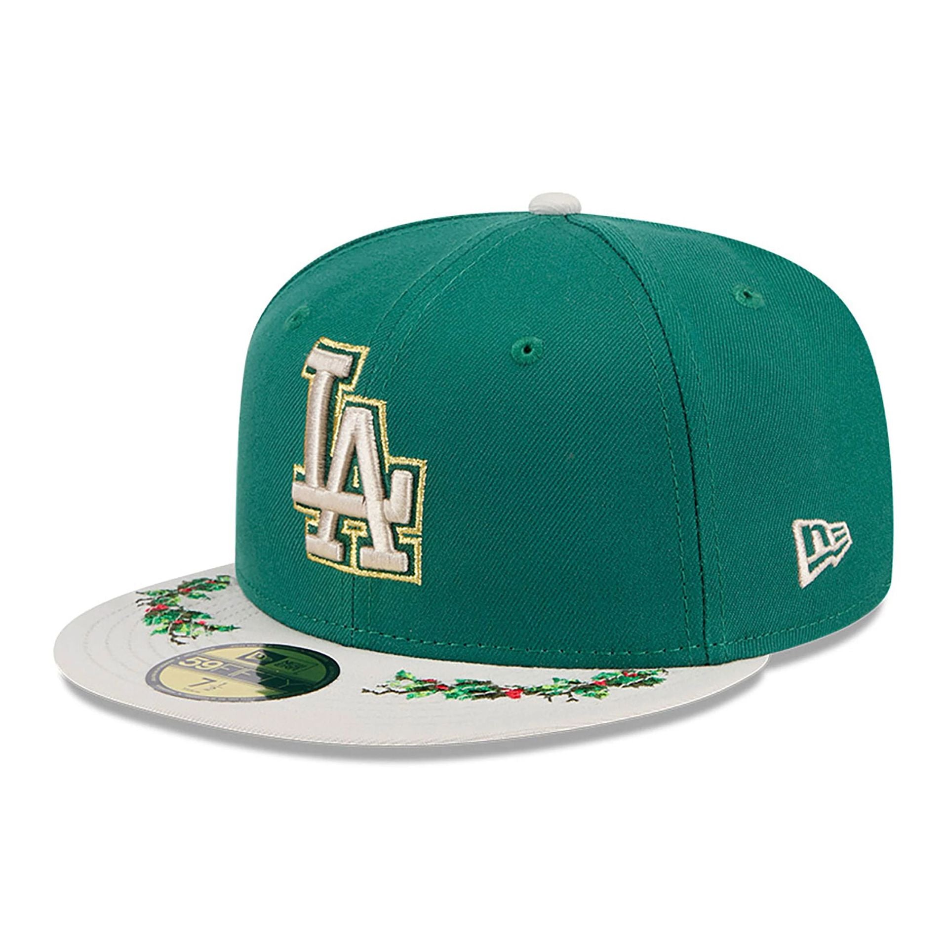 This is a LA Dodgers Novelty Holly Green 59FIFTY Fitted Cap 3