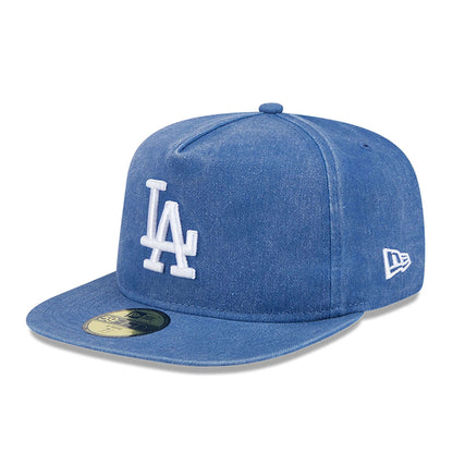 This is a LA Dodgers Pigment Dye Dark Blue 59FIFTY A-Frame Fitted Cap 1