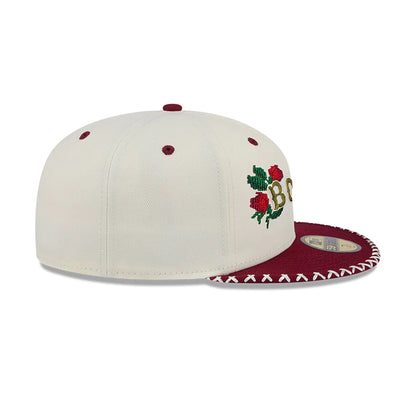 This is a Boston Red Sox Novelty Stitch White 59FIFTY Fitted Cap 6