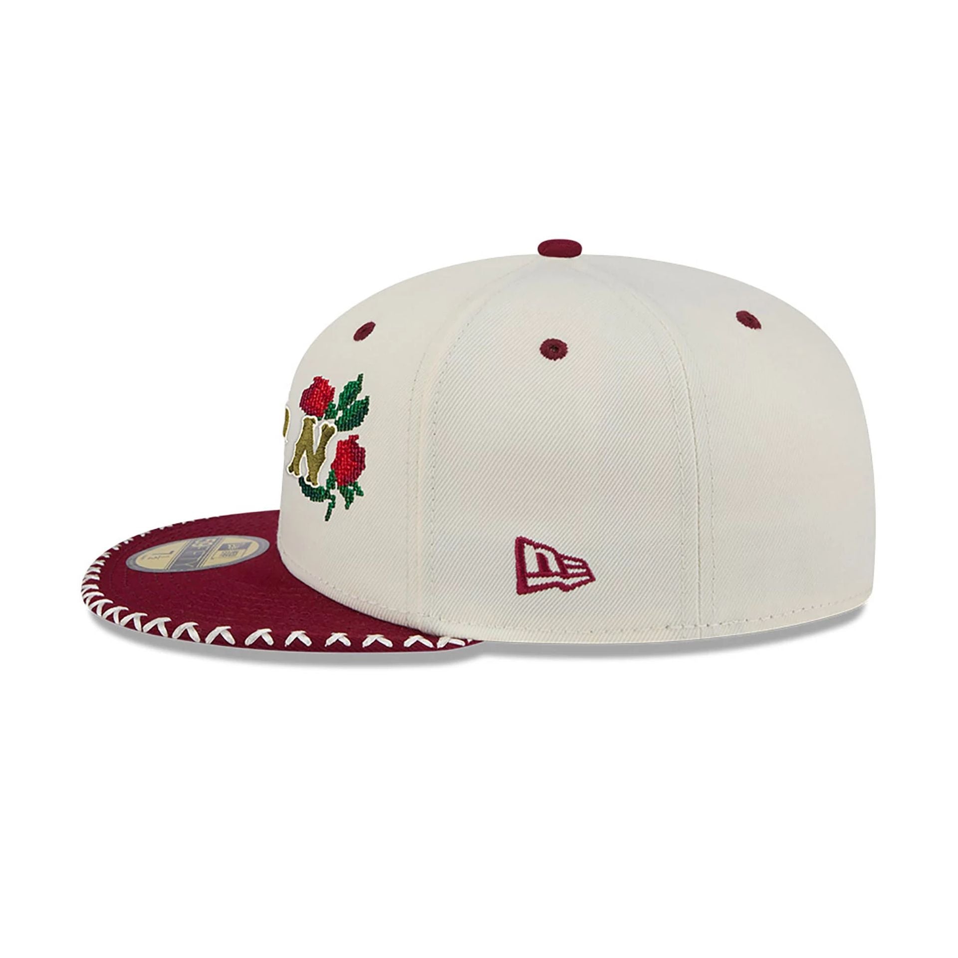 This is a Boston Red Sox Novelty Stitch White 59FIFTY Fitted Cap 7