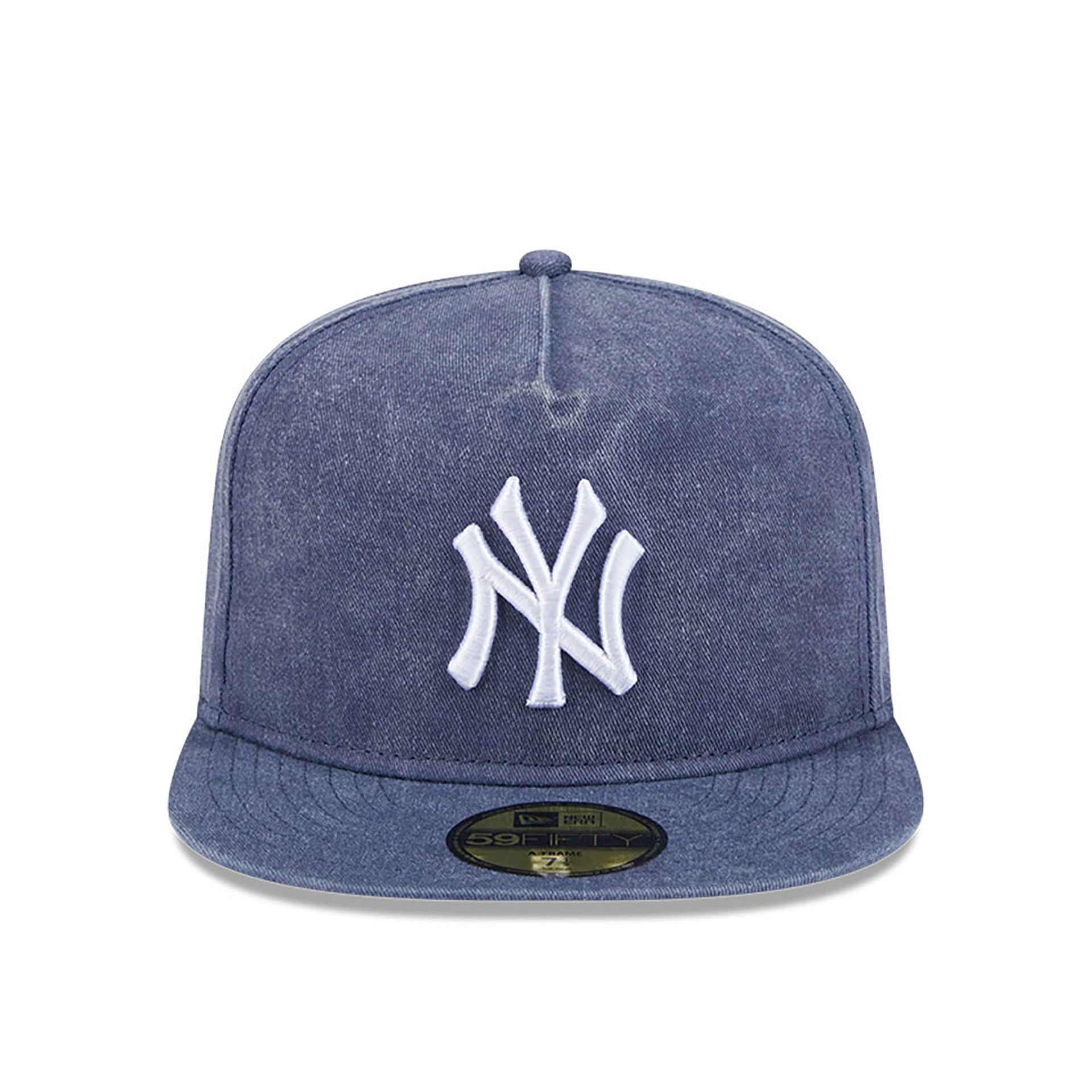 This is a New York Yankees Pigment Dye Navy 59FIFTY A-Frame Fitted Cap 3