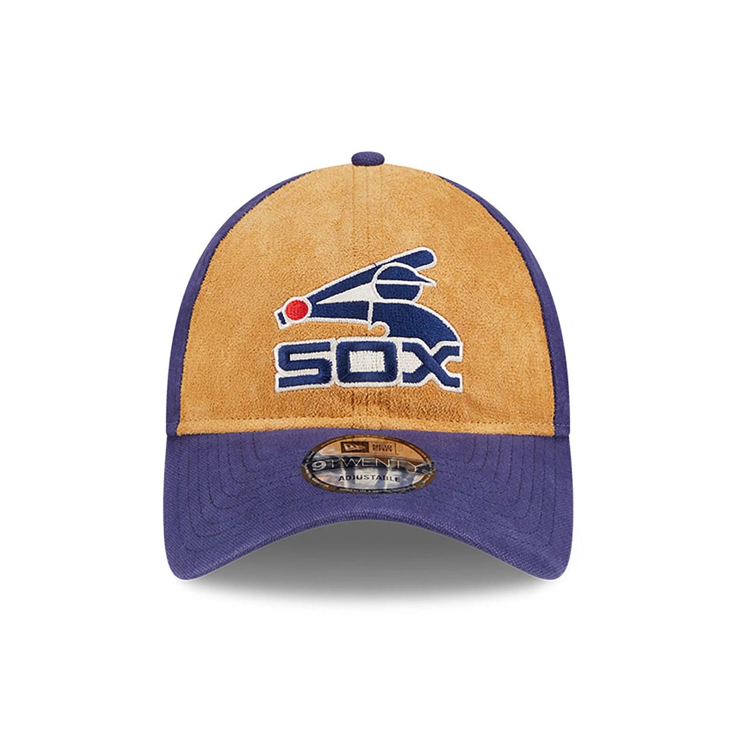 This is a Chicago White Sox Tan Texture Purple 9TWENTY Adjustable Cap 7