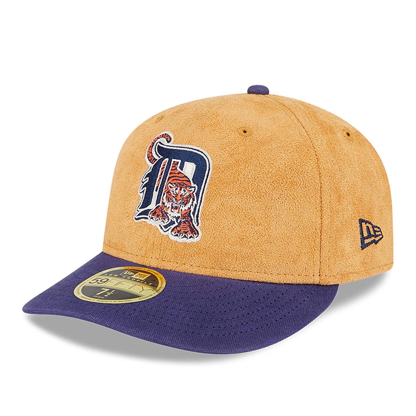 This is a Detroit Tigers Tan Texture Beige Low Profile 59FIFTY Fitted Cap 1