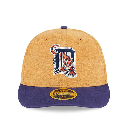 This is a Detroit Tigers Tan Texture Beige Low Profile 59FIFTY Fitted Cap 3