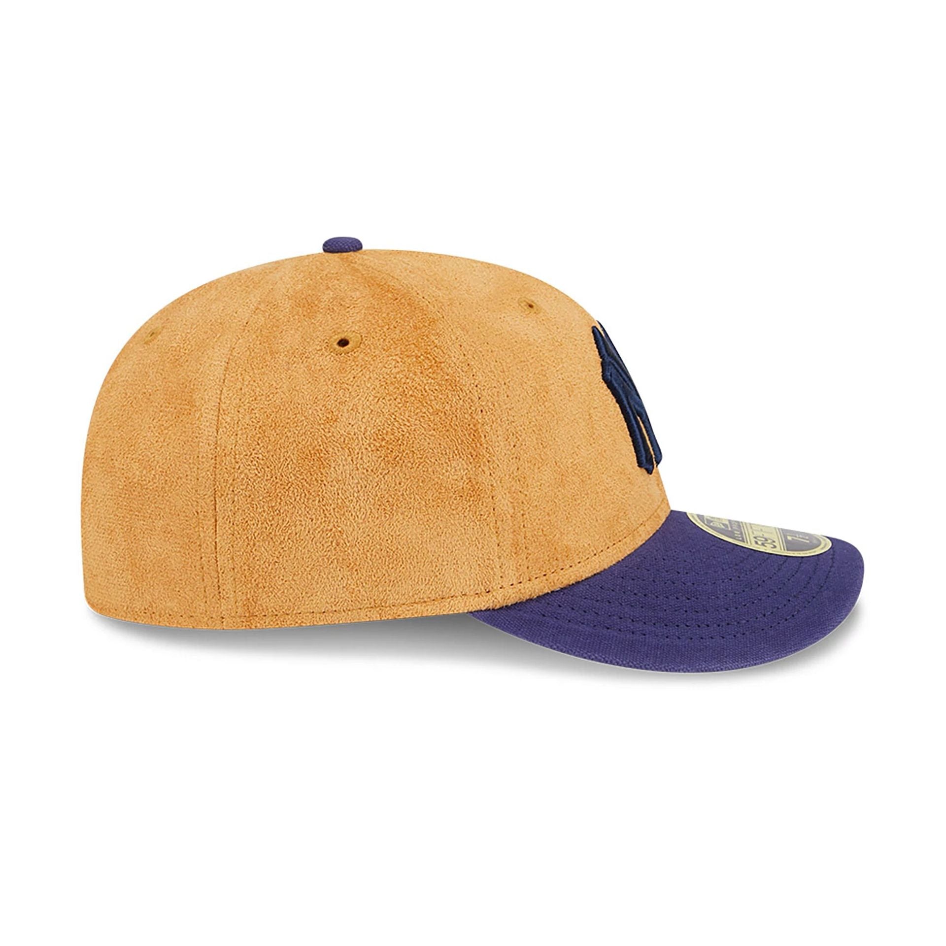 This is a New York Yankees Tan Texture Beige Low Profile 59FIFTY Fitted Cap 6