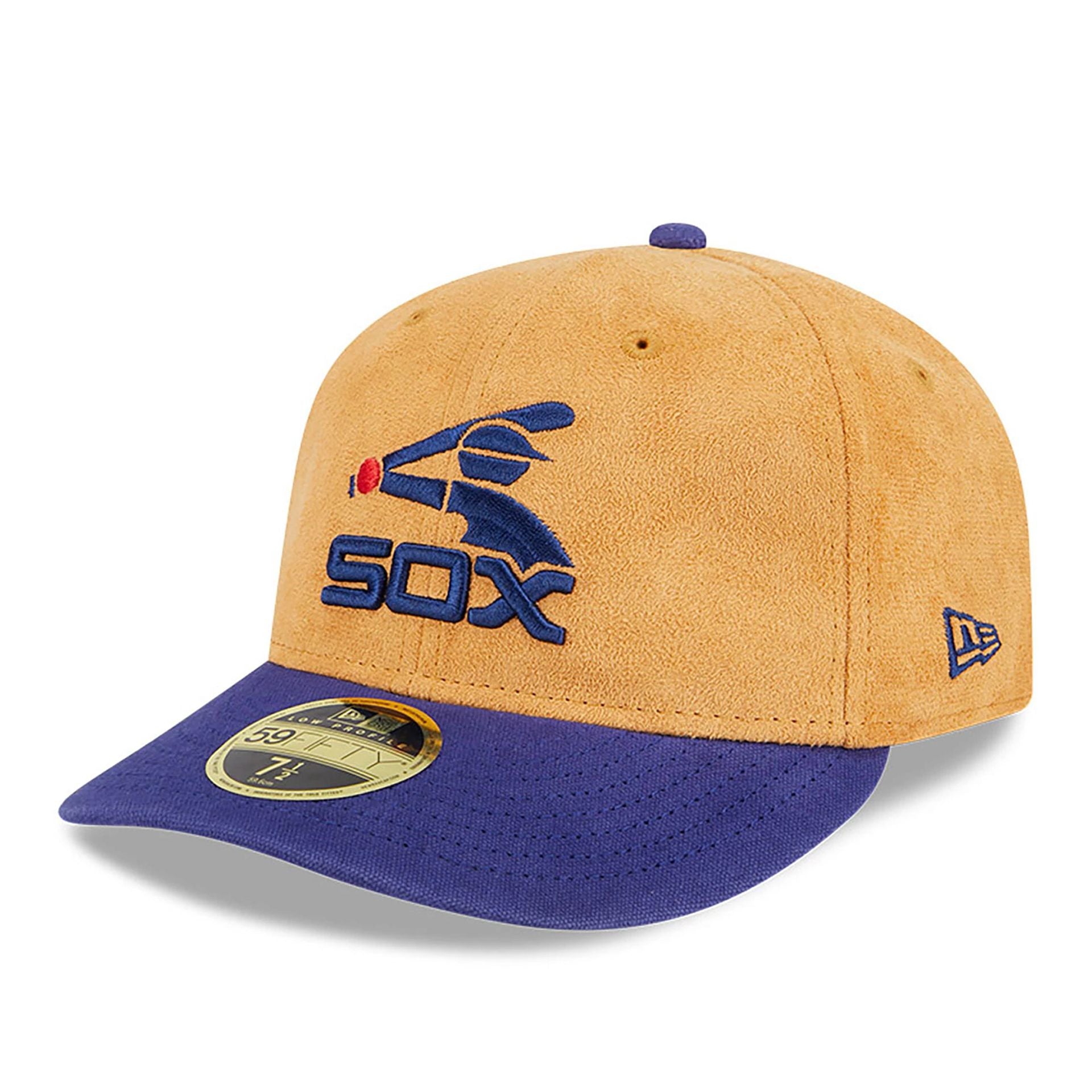 This is a Chicago White Sox Tan Texture Beige Low Profile 59FIFTY Fitted Cap 1