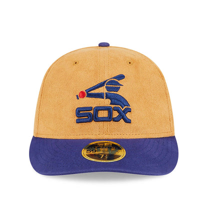 This is a Chicago White Sox Tan Texture Beige Low Profile 59FIFTY Fitted Cap 3