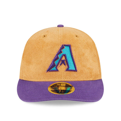 This is a Arizona Diamondbacks Tan Texture Beige Low Profile 59FIFTY Fitted Cap 3